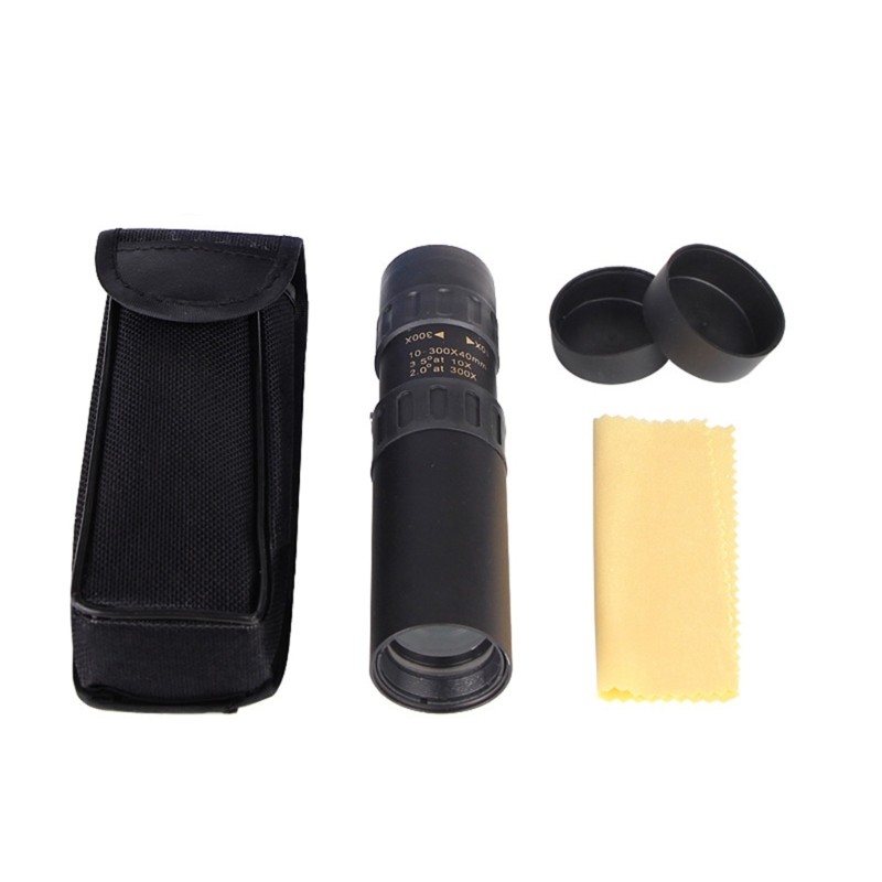 Handheld Monocular with Phone Adapter Bird Wating Zooming Monocular High Power 300x40 Monocular