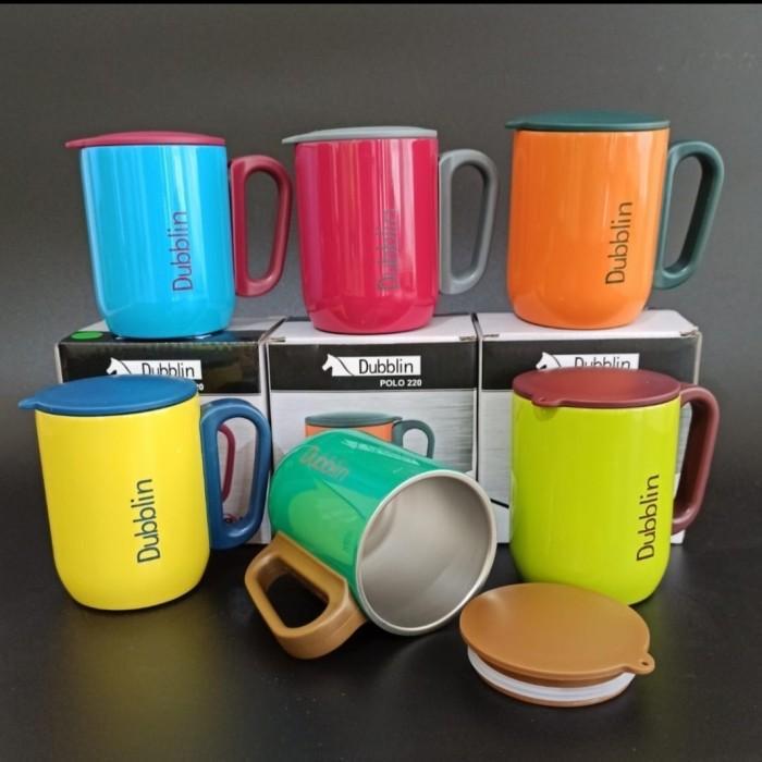 Gelas Polo Mug Gelas Stainless 220 ml Hot Cold Dubblin / Dubblin Polo 220 ml - PoloMerah [terlaris]