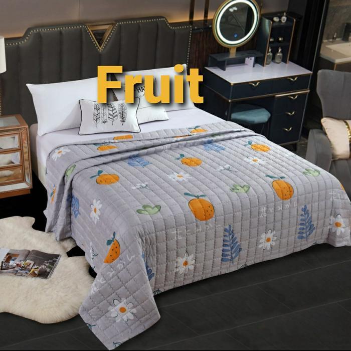 Bed cover selimut full quilting s16