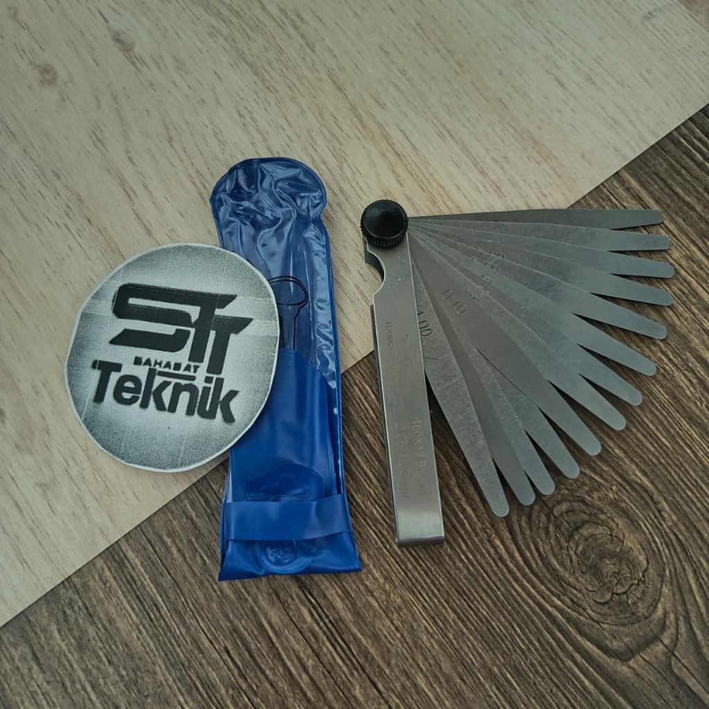 Feeler Gauge 13 Blades Fuller Pisau Alat Pengukur Celah Kunci Stel Klep Motor Puller