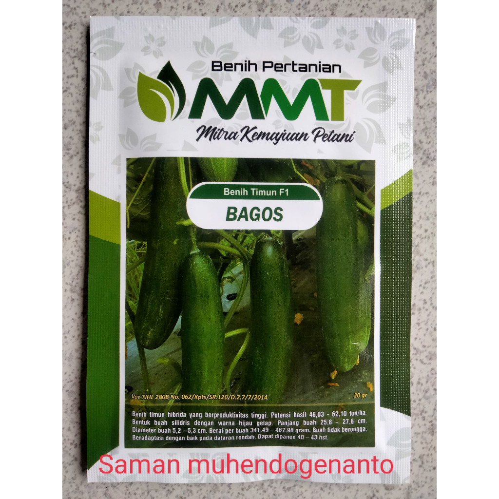 SALEBenih Timun F1 BAGOS MMT SEED 20 Gram - Bibit Timun BAGOS BAGUS Ketimun MentimunTERMURAH