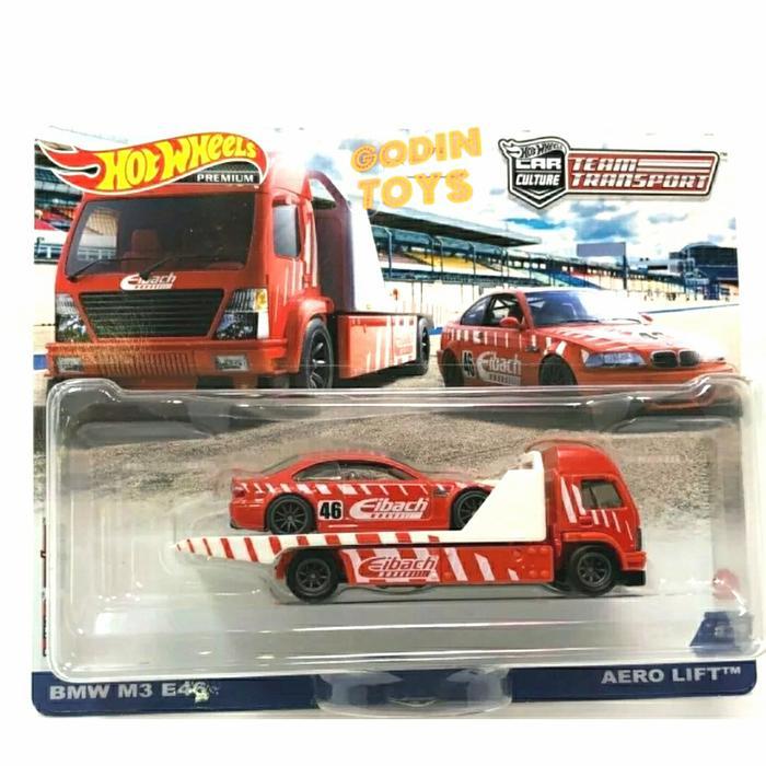 Hot Wheels BMW M3 E46 & Aero Lift Eibach Team Transport