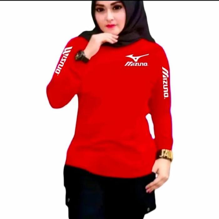 BAJU OLAHRAGA ZUMBA FITNESS ATASAN WANITA BISA COD Muslim - MERAH, M