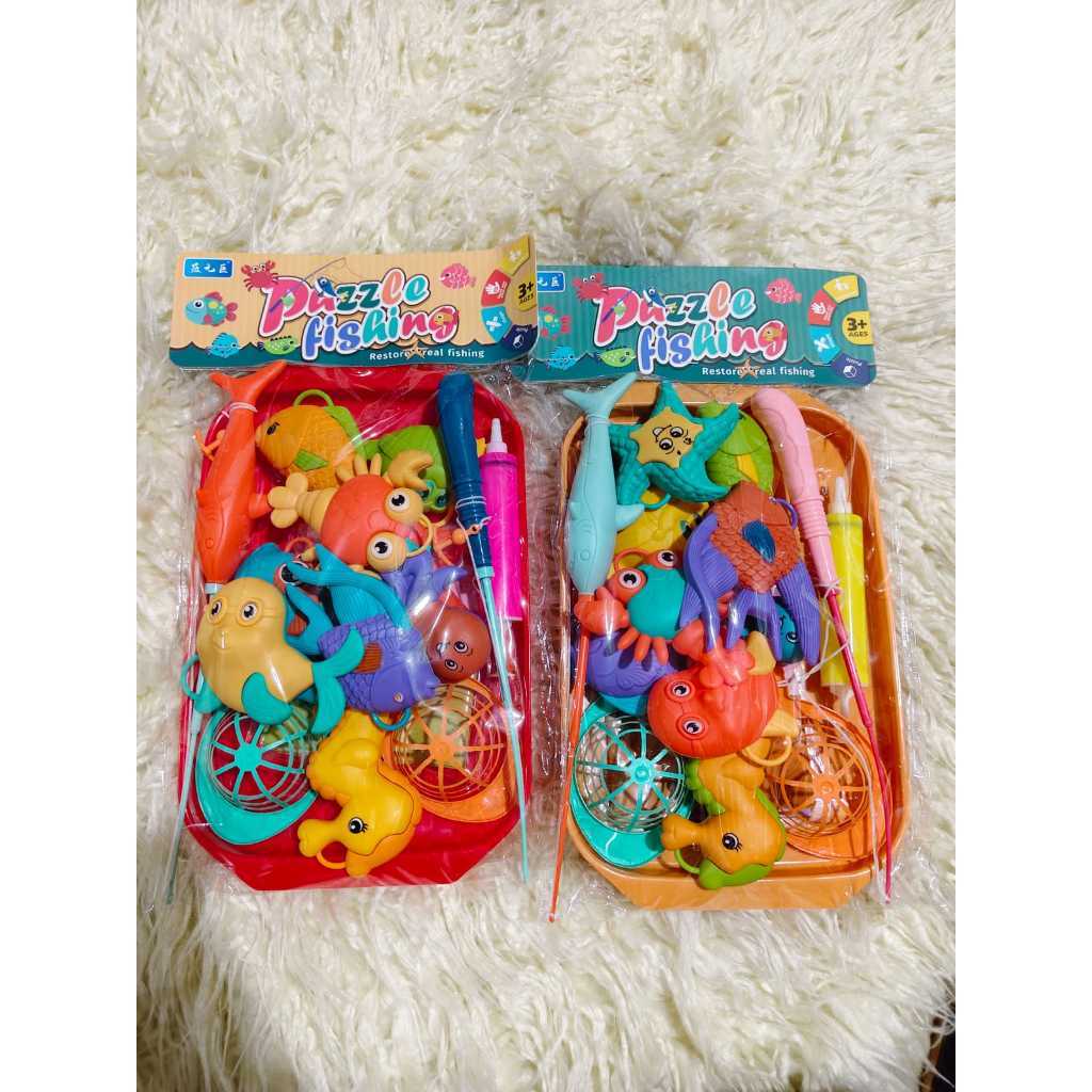 Mainan Anak - anak Pancing ikan Edukasi Set Lengkap Ada Kolam Pancing Ikan Melatih Ketangkasan Anak