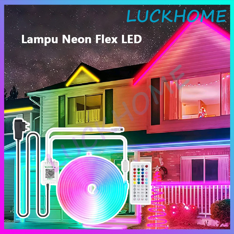 COD 5M Lampu Neon Flex Running LED Remote / Paket Lampu Neon Flex LED Flexible / Led Selang Fleksibe