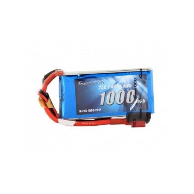 SpartAuto BATTERY LIPO PACK BATERAI LIPO GENS ACE 1000MAH 7.4V 25C 2S1P