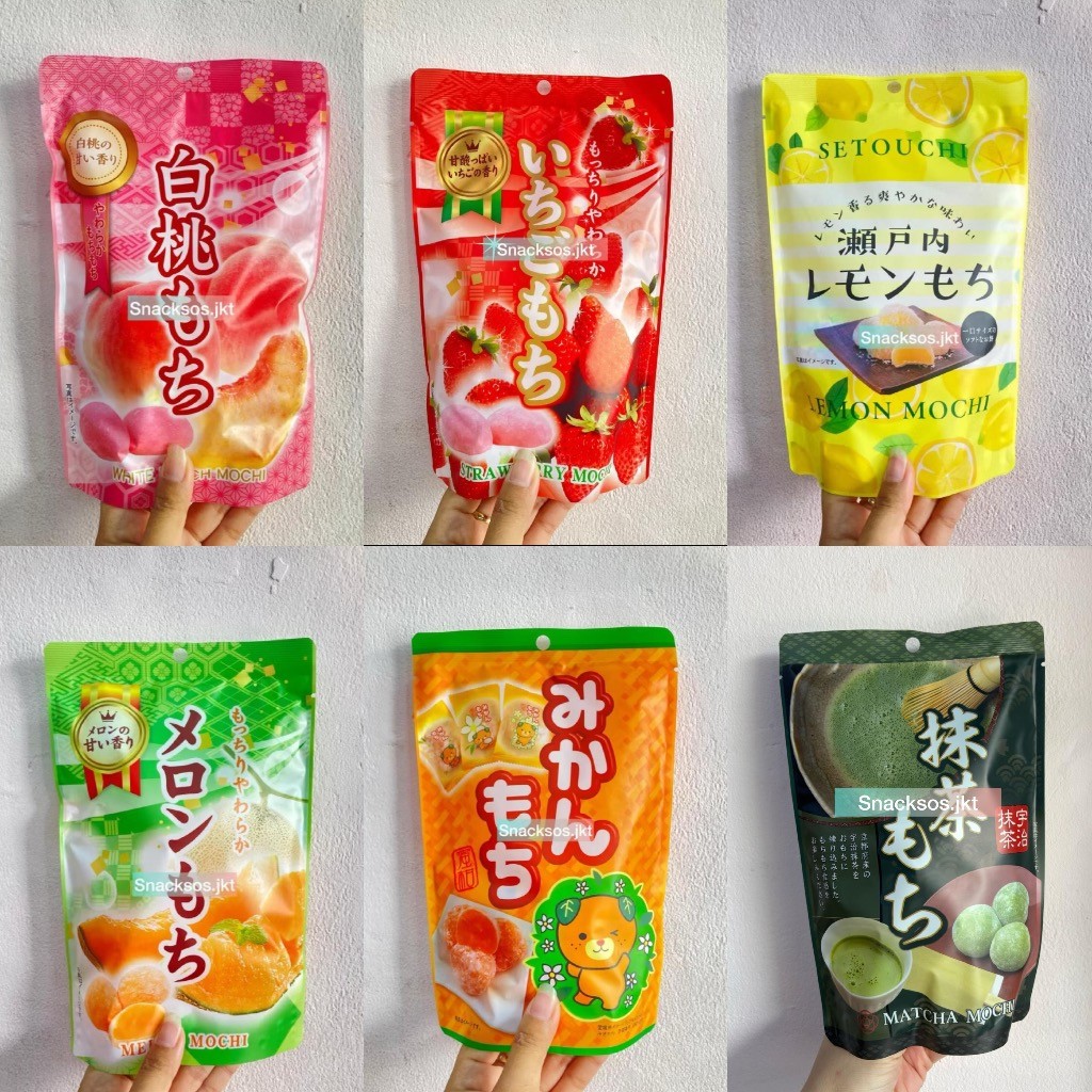 SEIKI SETOUCHI LEMON / WHITE PEACH / MELON / STRAWBERRY / MANDARIN ORANGE / MATCHA - KUE MOCHI JEPAN