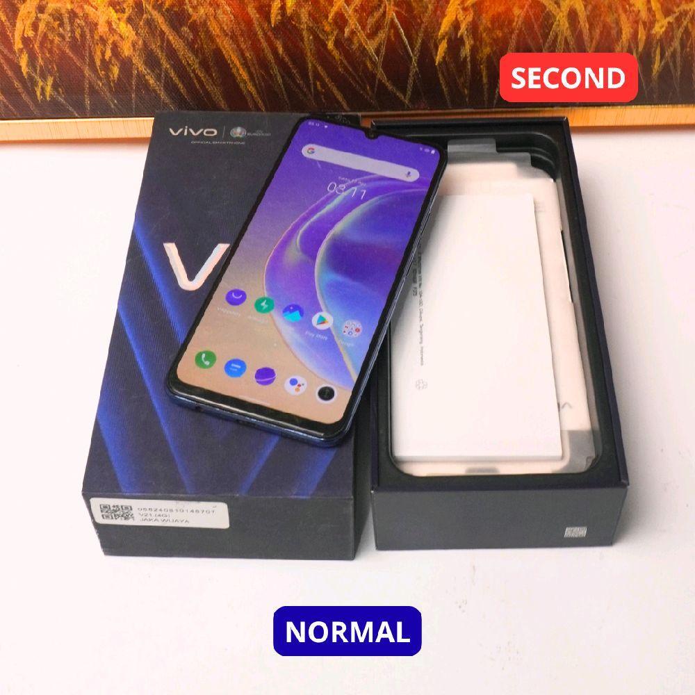 VIVO V21 8/128 GB (4G) HP SECOND ORIGINAL SINAR MUTIARA CELL