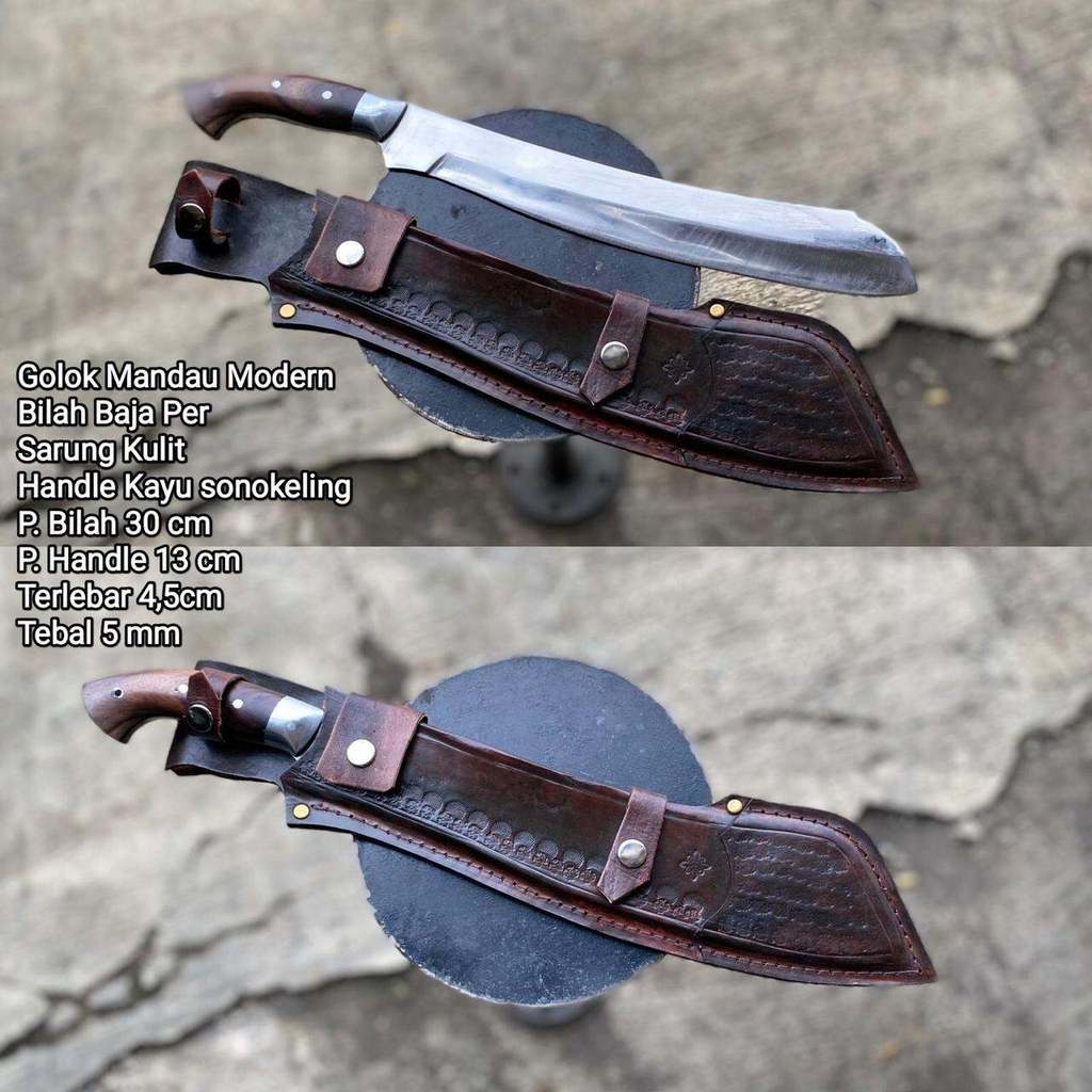 Mandau Modern Dengan Bahan Baja Per