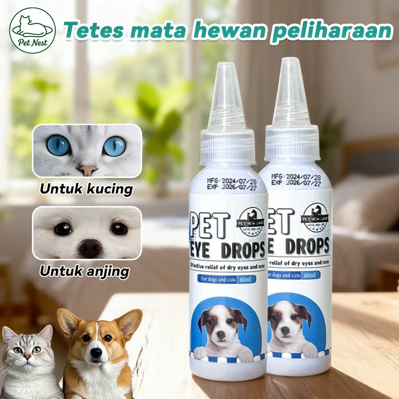 Tetes Mata Hewan Peliharaan 60ml Tetes Mata Kucing Air Mata NodaMata Kucing Untuk Kucing Dan Anjing