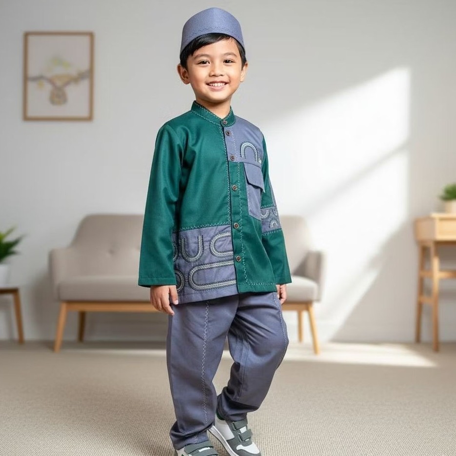 KODE QP  Ibee set baju celana kopyah