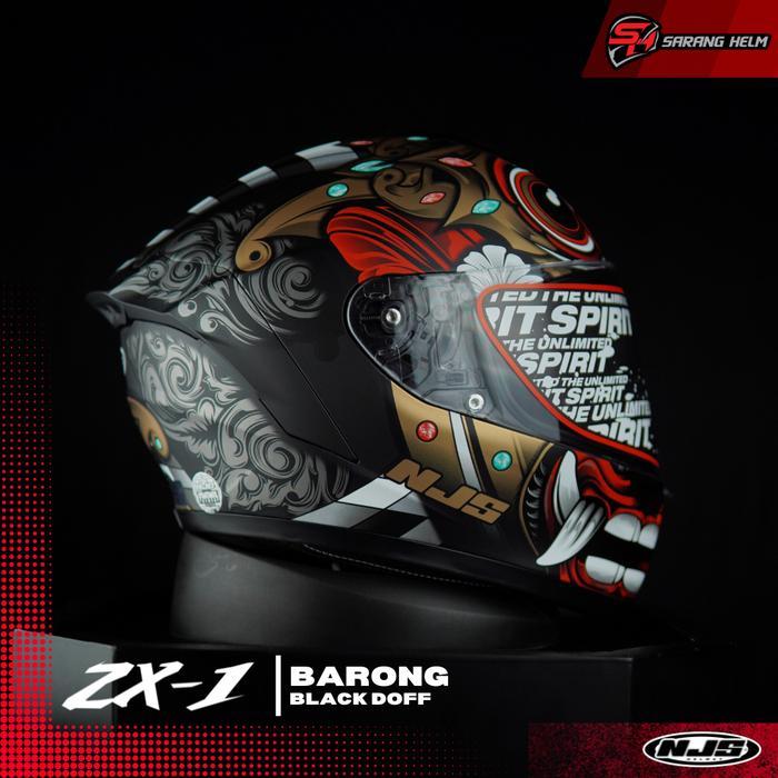 NJS ZX-1 Barong Helm Fullface - Doff, XL
