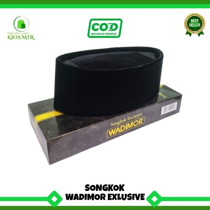 Peci SONGKOK WADIMOR AC EXLUSIVE HITAM Murah , Kopiah Hitam Wadimor Original , Songkok Nasional Wadi