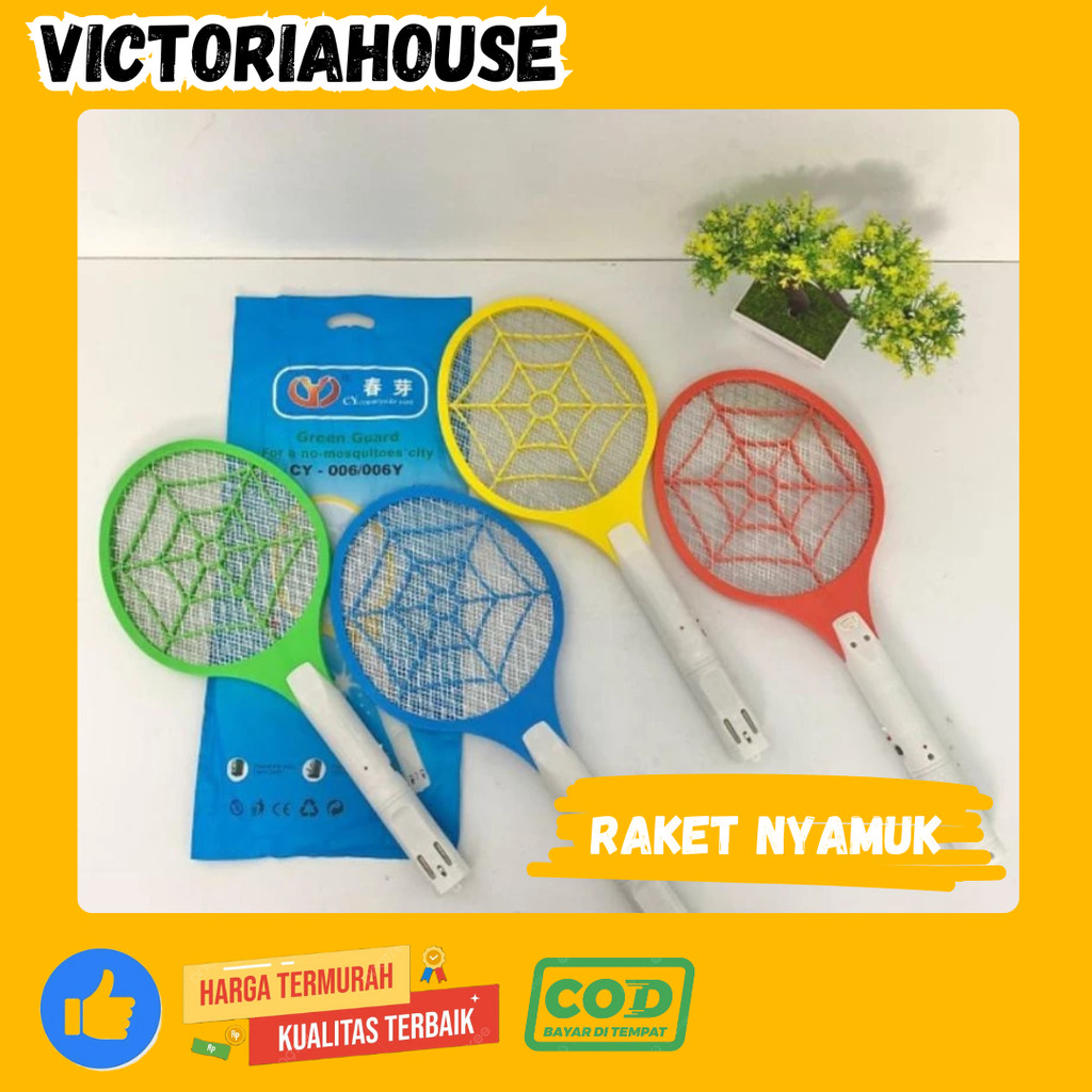 RAKET SETRUM NYAMUK WARNA BISA DI CHARGE CAS ALAT SETRUM RECHARGEABLE [VC]