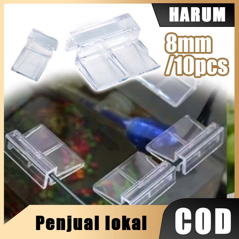 Penahan Tutup Aquarium 10pcs Akrilik Clip Holder Cover untuk Ketebalan 8mm dan 10mm dengan Bracket y