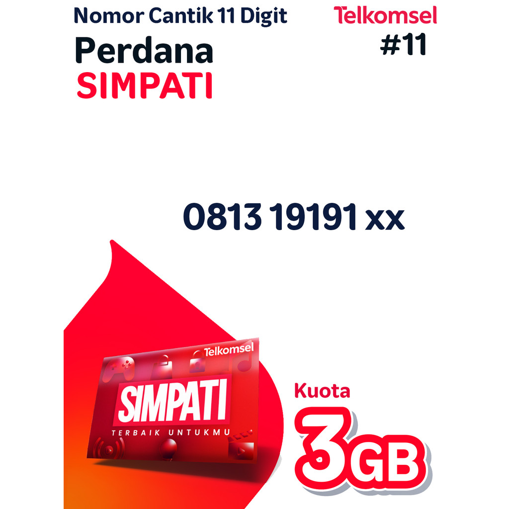 Nomor Cantik SIMPATI 11 Digit 3GB Nasional Part 11