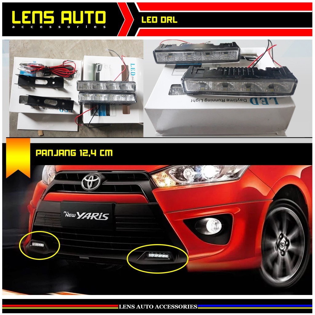 LED DRL - LAMPU DRL ALL NEW YARIS  TRD