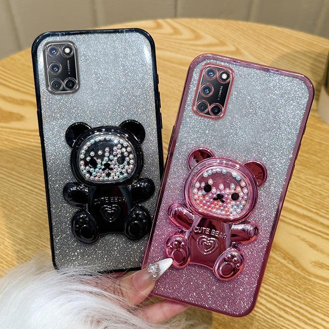 Soft Silikon Case Untuk OPPO A52 Casing HP Untuk OPPOA52 CPH2061 CPH2069 Case berkilau Berlapis Kesi