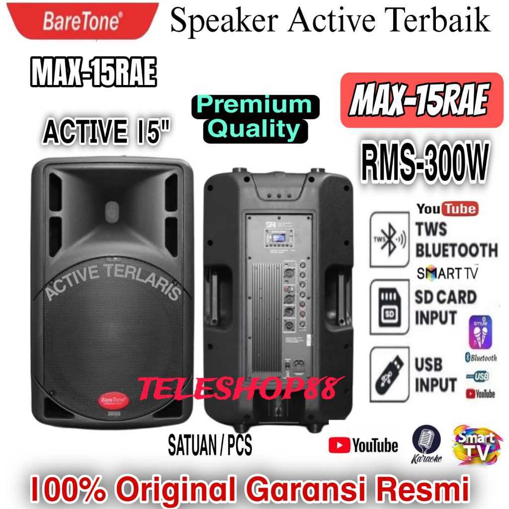 Speaker Aktif 15 Inch Baretone MAX15RAE 300Watt Bluetooth Mp3 Original