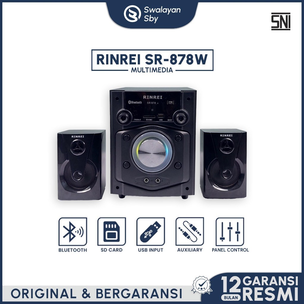 SPEAKER BLUETOOTH KARAOKE MULTIMEDIA RINREI SR-878W BONUS MIC
