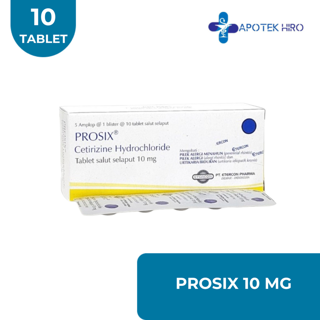 PROSIX 10 MG - CETIRIZINE 10 MG - ALERGI