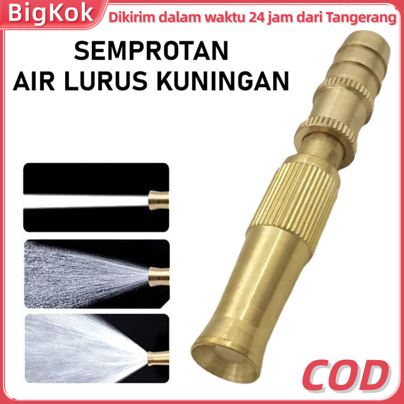 Semprotan Air Lurus Kuningan Nozzle Sprayer Hoze Nozzle Cuci Motor Mobil Sprayer Nozzle