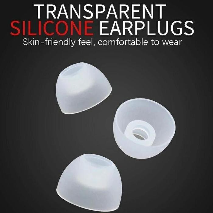 KZ Silicone Eartips Super Soft Eartips Silikon Silicon Ear Tips Eartip for EDX ZSN ZEX PRO - Transpa