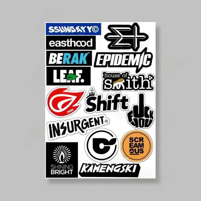 STIKER PACK BRAND LOKAL ISI 15pcs - STICKER ANTI AIR | STIKER AESTHETIC, HELM, LAPTOP, TUMBLER