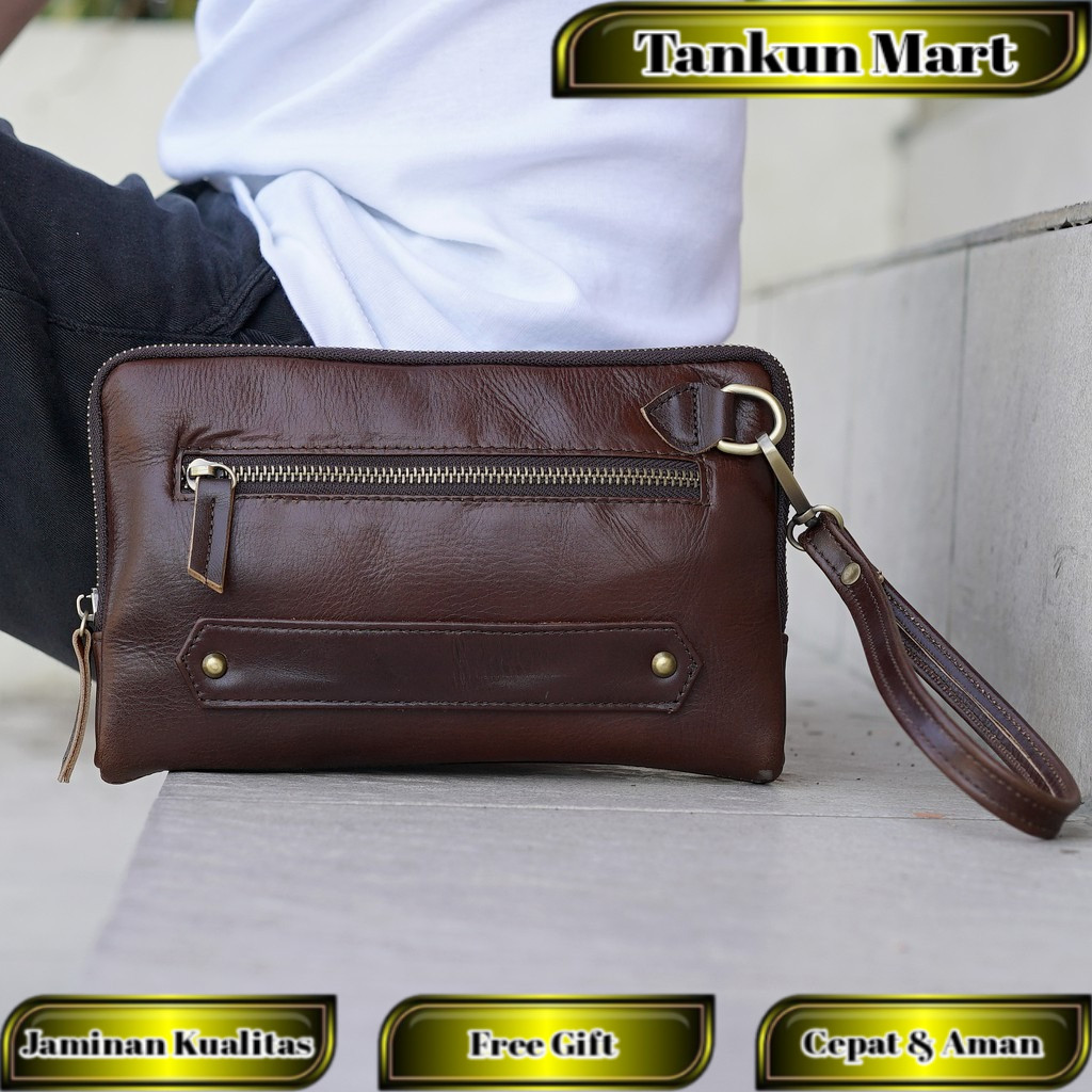 MS Clutch - Tas Tangan Pria Kulit Mark Hemsworth Code V7745
