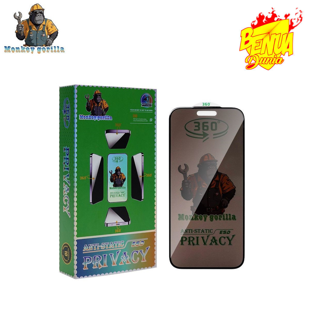 TEMPERED GLASS GORILA ESD SPY PRIVACY 360° INFINIX S4 S5 S5 LITE GT 10 PRO HOT 8 9 11 12 PRO 12i 20 