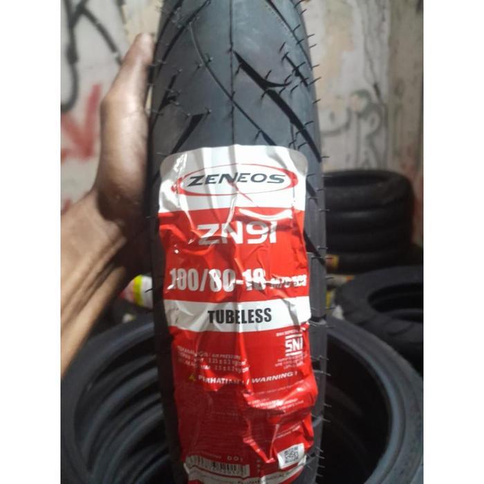 PAKET / SEPASANG BAN RING 18 ZENEOS 90/80 100/80 ZN91 TUBELESS MOTOR TIGER / THUNDER / NINJA RR - 10