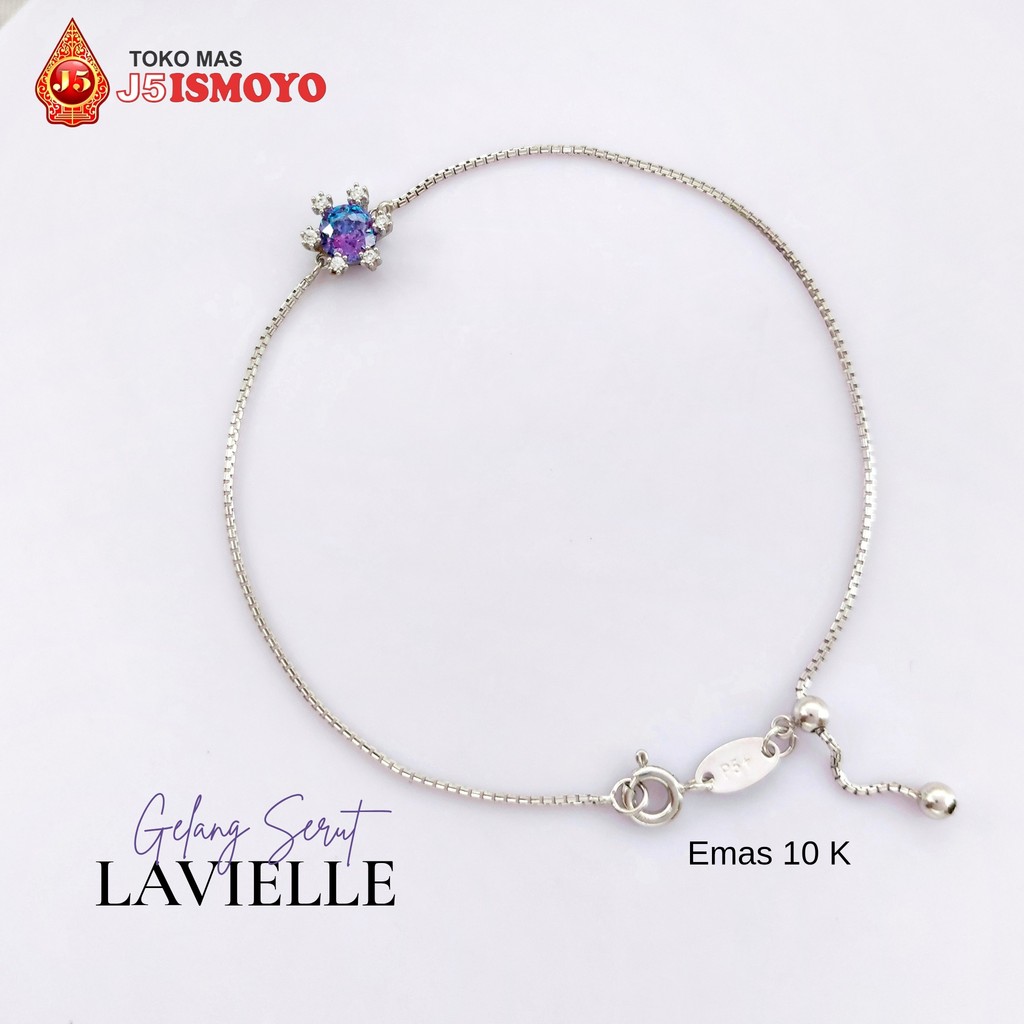 Gelang Emas Mas Asli White Gold Serut Lavielle J5 Ismoyo