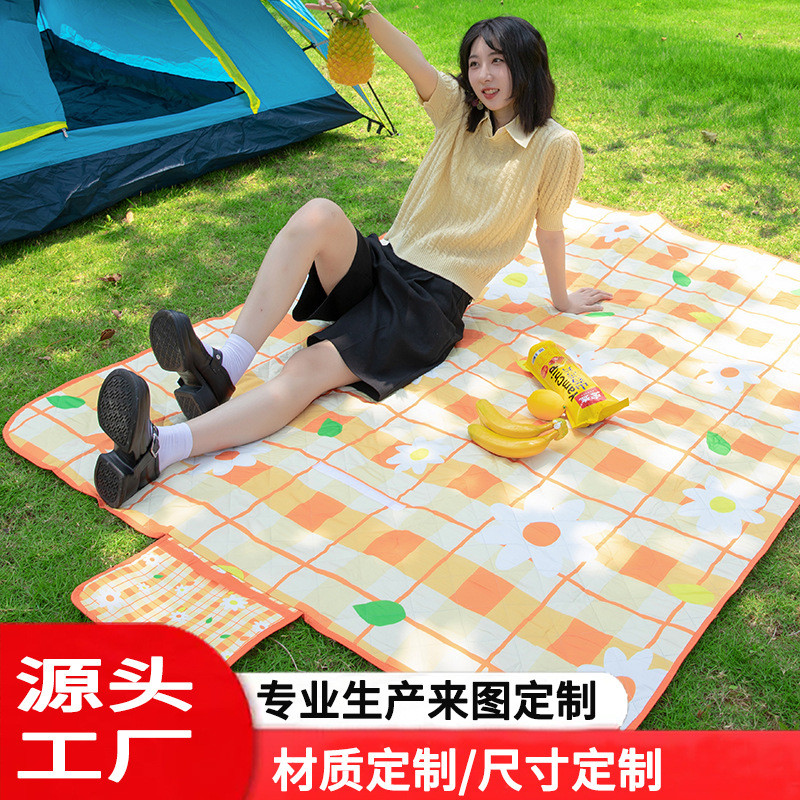 Source Factory Picnic Pastoral Style Picnic Mat Moisture-proof Waterproof Mat Beach Mat Camping Outd