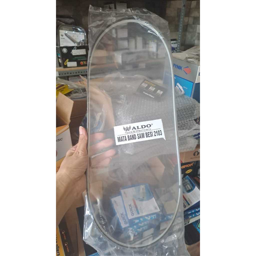 MATA BAND SAW ALDO -Mata Gergaji Besi Metal Untuk Mesin Bandsaw Portable -Spare Part  Mata Potong Ba