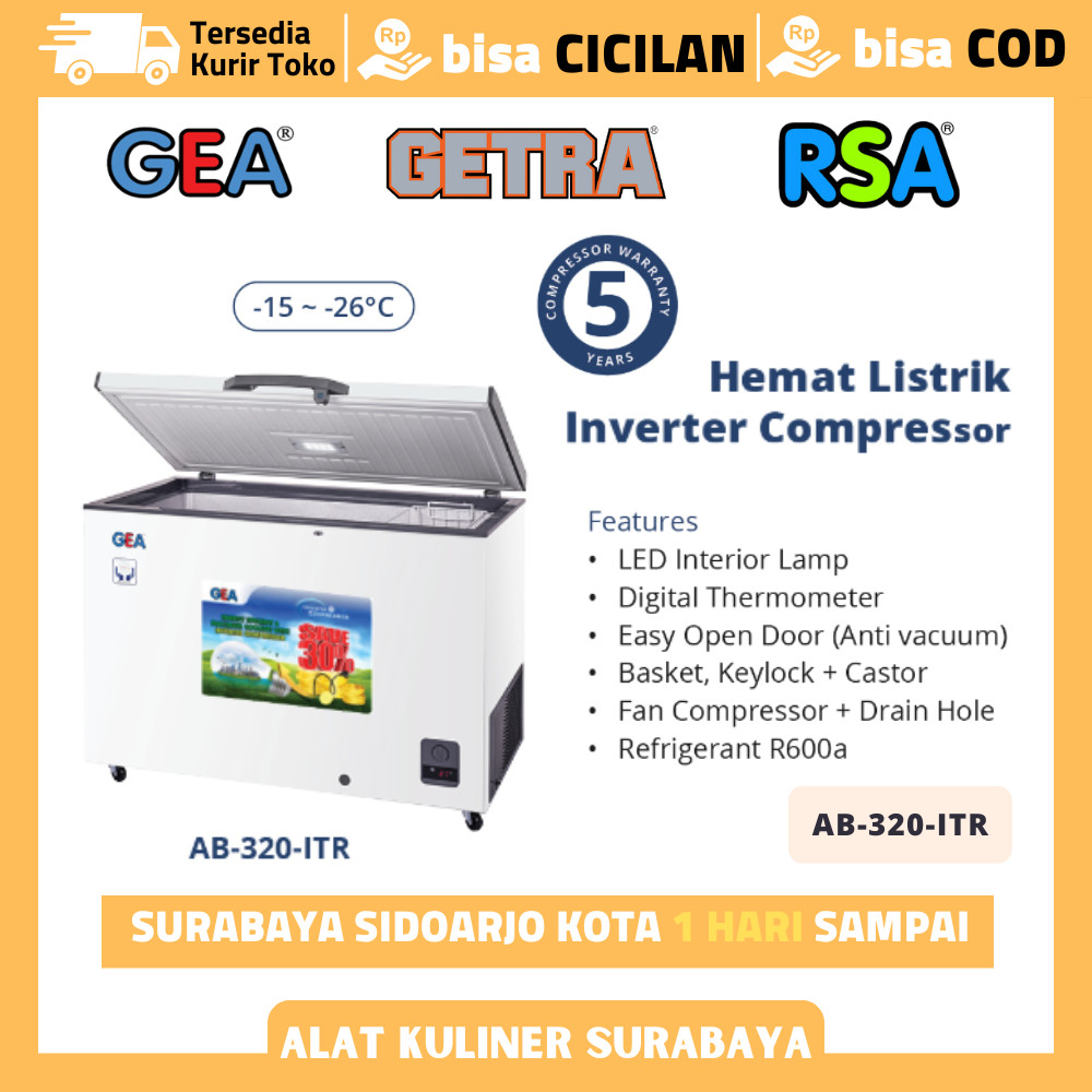 GEA AB 320 ITR AB-320-ITR CHEST FREEZER 318 LITER
