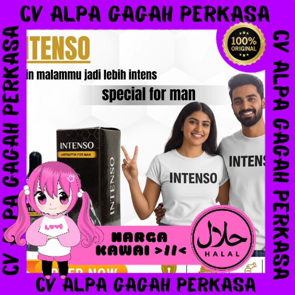 BestSeller DIJAMIN ORIGINAL  Bisa COD  INTENSO ANTISEPTIK UNTUK PRIA OBAT OLES KUAT TAHAN LAMA KUAT 