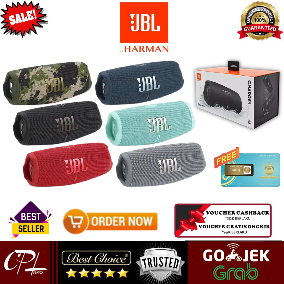 JBL Charge 5 Portable Bluetooth Speaker - Original