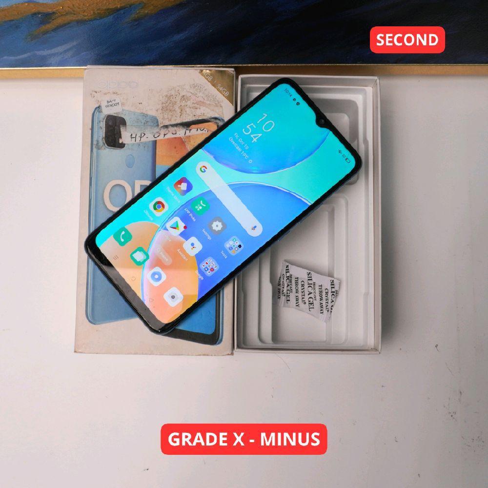 OPPO A15 2/32 GB GRADE X - MINUS HP SECOND ORIGINAL SINAR MUTIARA CELL (89276)