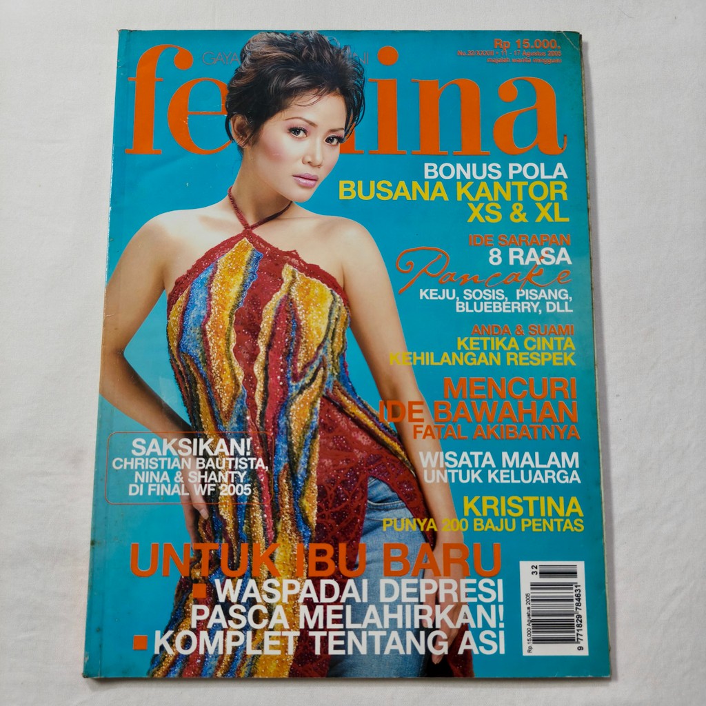 Majalah Femina Cover Kristina - Agustus 2005