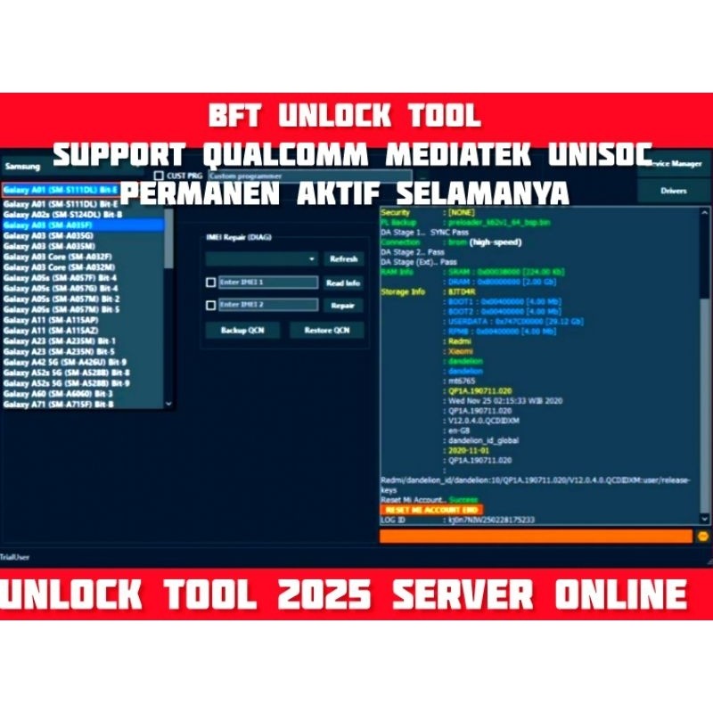 BFT UNLOCK TOOL NEW 2025 ONLINE PERMANEN AKTIF SELAMANYA