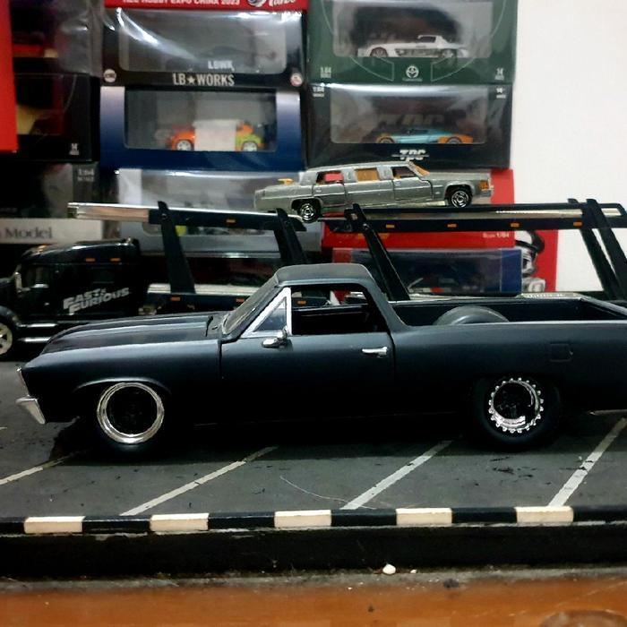 GND48 Diecast Jadatoys Jada Toys Chevy Chevrolet El Camino Elcamino Pickup Black 1969 FNF Fast & Fur