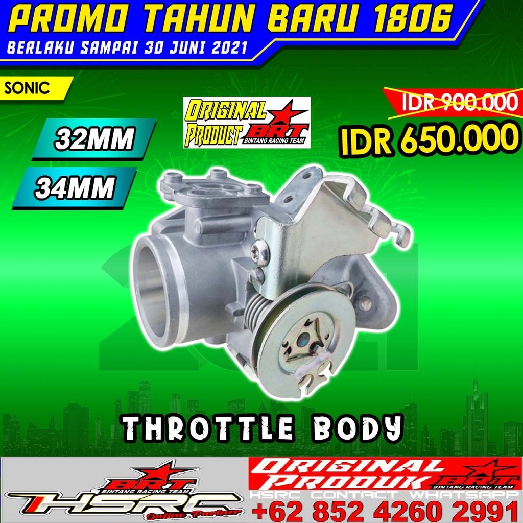 Throttle Body Racing BRT Sonic 150 CBR 150R Supra GTR TB Sonic 32 CBR 34 mm Trotol 32mm Trotel RS150