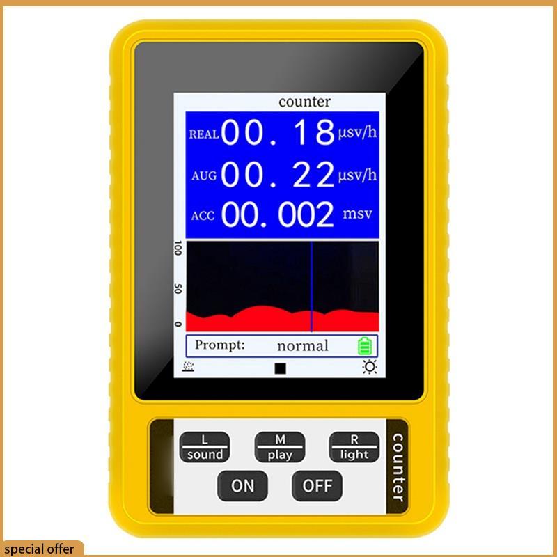 A68Z Geiger Counter With LCD splay Screen Dosimeter Detectors Beta Gamma XRay Tester Portable