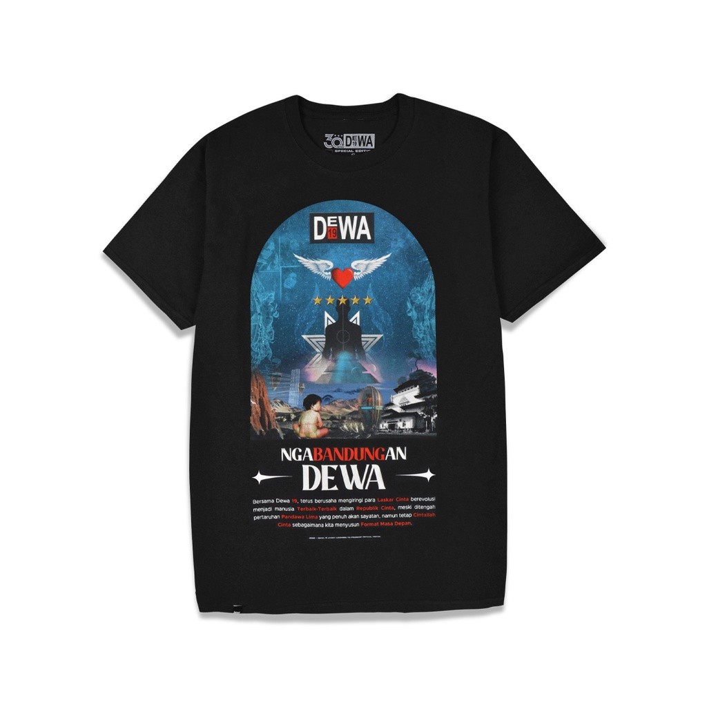 Proshop | Ngabandungan Dewa19 Tshirt | Kaos Pria Kaos Distro | Hitam | Original Tee