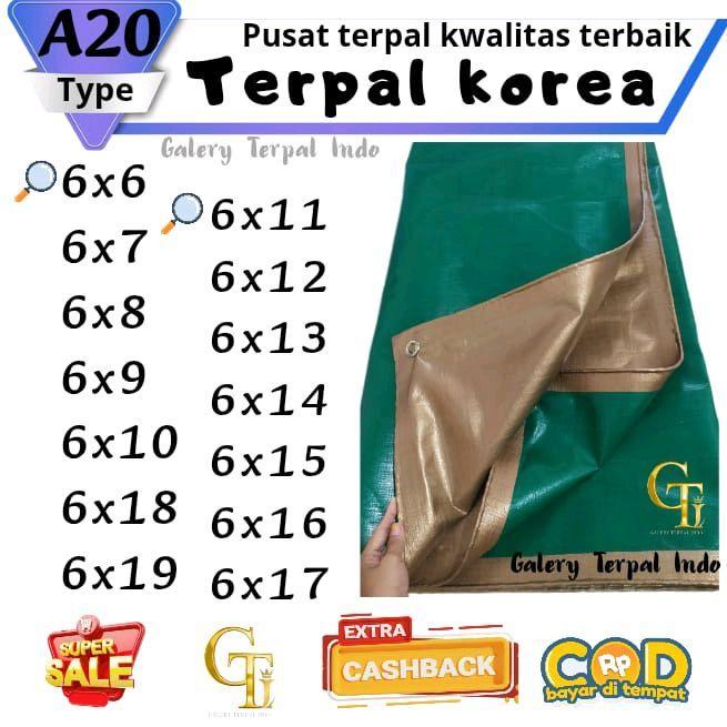terpal plastik Korea A20 UV 6x6 6x7 6x8 6x9 6x10 6x11 6x12 6x13 6x15 6x16 6x17 6x18 6x19 6x20 terpal