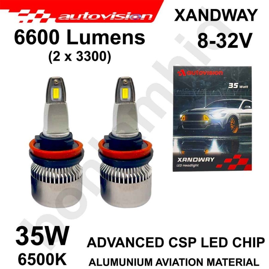 LAMPU LED H11 H16 AUTOVISION XANDWAY Headlamp 6000K Headlamp Foglamp