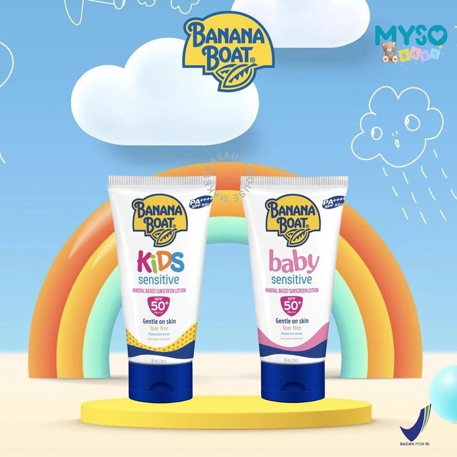Banana Boat Sunscreen Anak Bayi Lotion SPF50+ 90ml Kids Sunblock Simply protect baby SPF Tabir surya