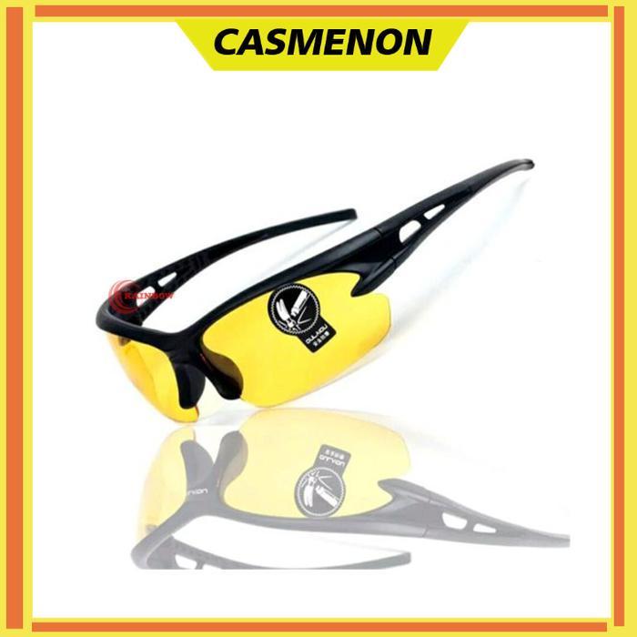 Produk Gratis Pouch - Kaca Mata Motor HD Vision Riding Glasses Night