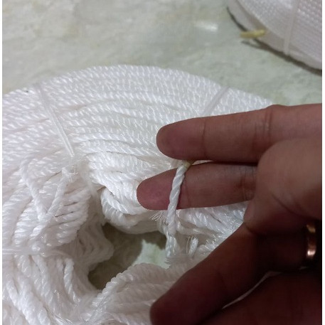 1 Meter Tali Tambang Kecil 3mm 4mm 5mm 6mm Nilon PE Putih