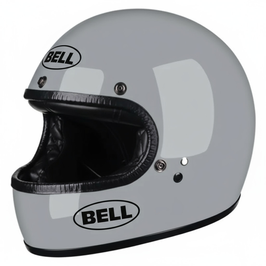 BELL Full-Face Helmet Retro Helmet DOT Certified Motorcycle Full-Coverage Helmet Matte Black